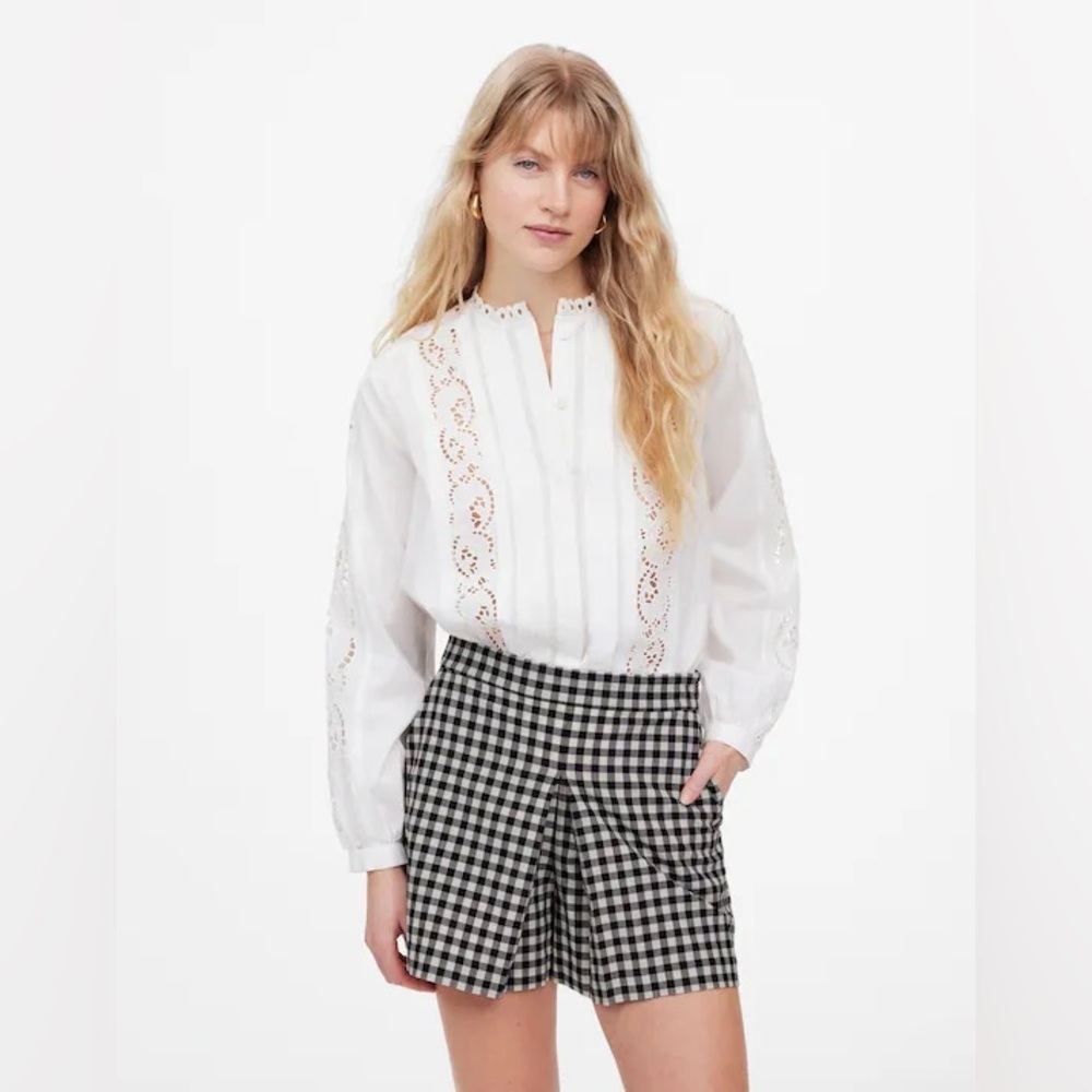 Madewell Black and White Gingham Mini Skort - Picture 2 of 8